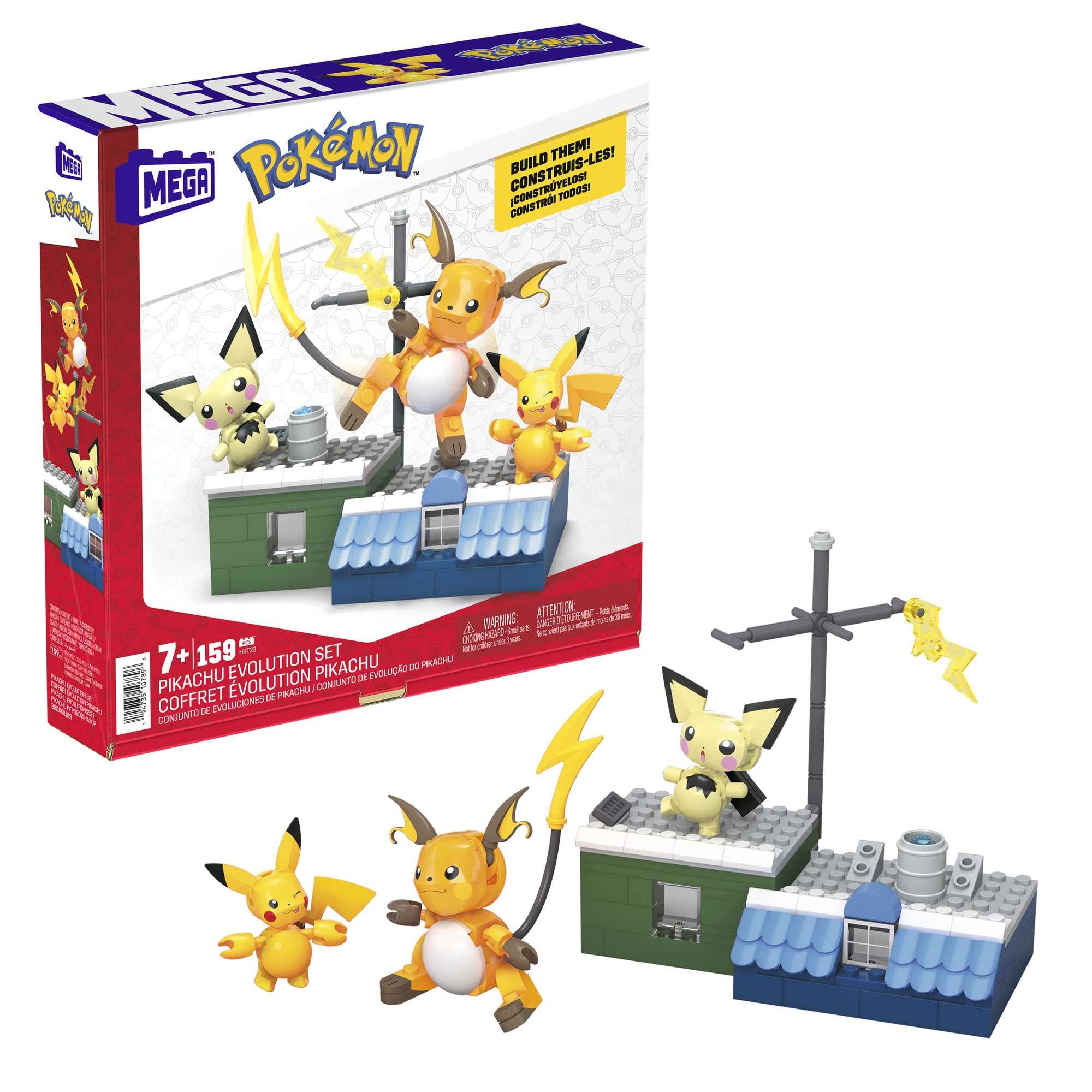 MEGA Construx Pokemon Style Picachu Evolution Set