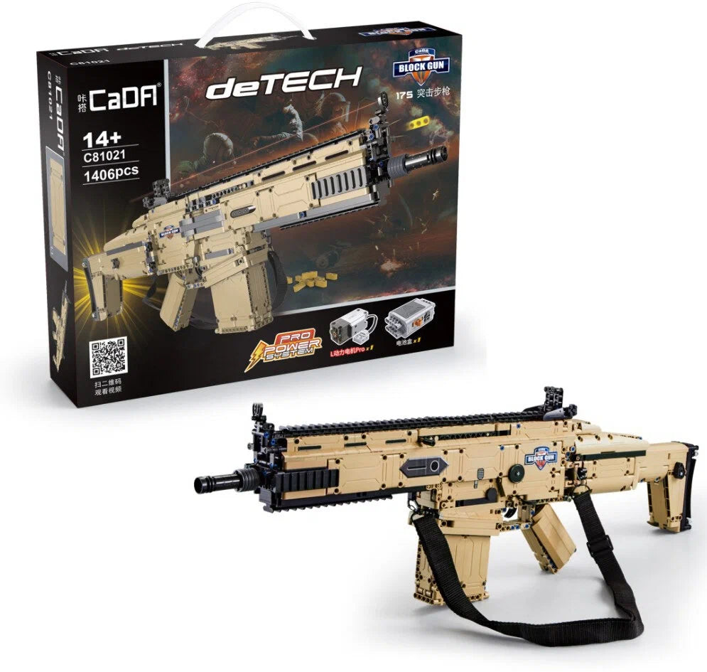 CaDA FN SCAR 17S C81021W brick-built display model