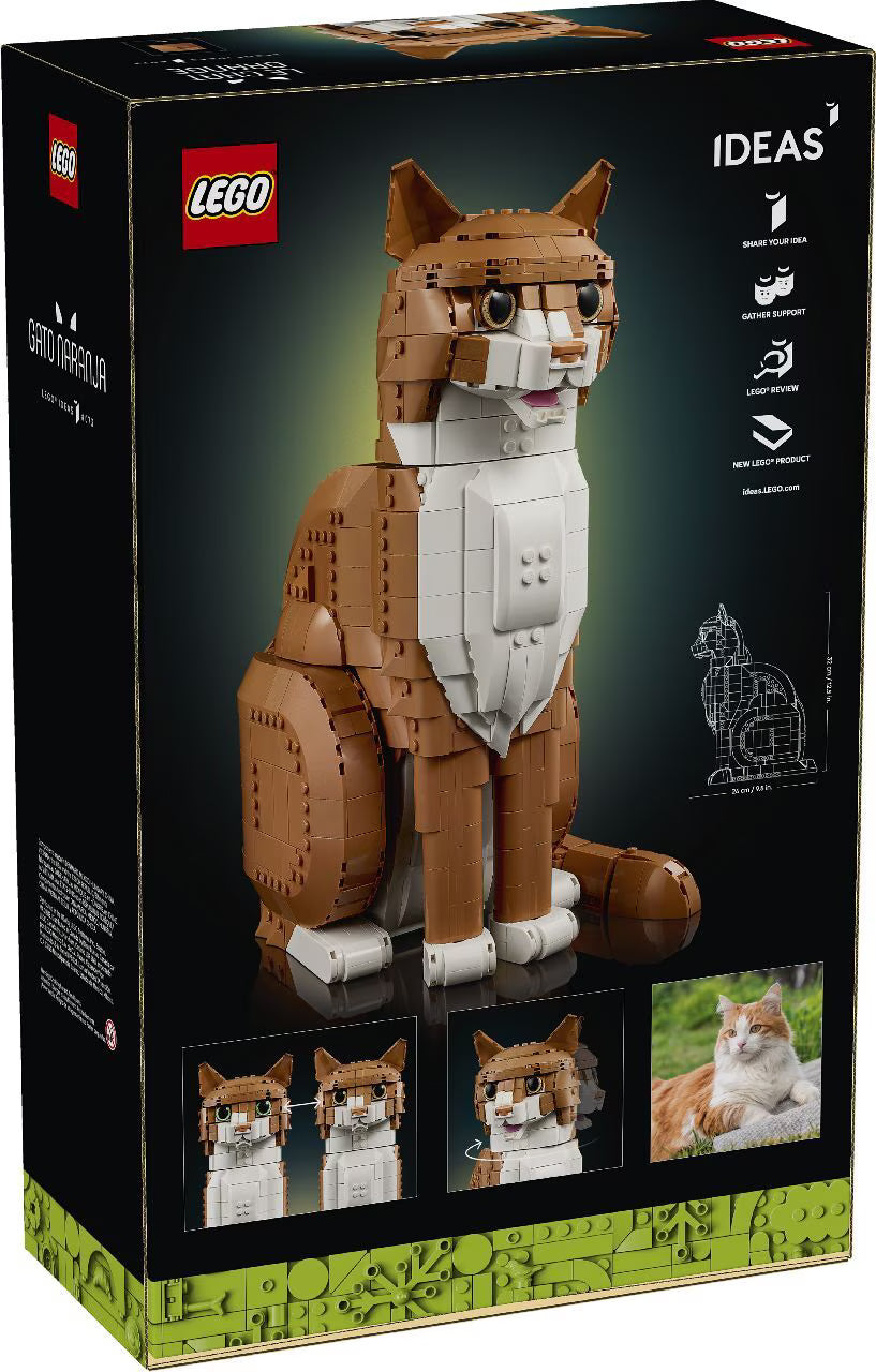 LEGO Ideas Orange Cat Building Set for Adults 1755 Pieces