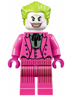 The Joker - Dark Pink Suit, Wide Grin / Lips Pursed Minifigure