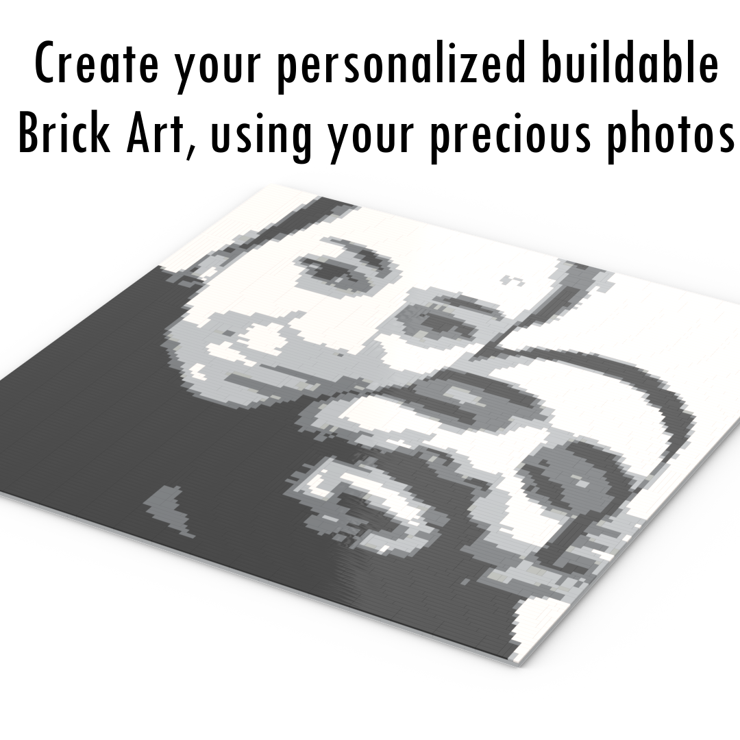 Turn your precious photos into a buildable Brick set, along with step-by-step instructions