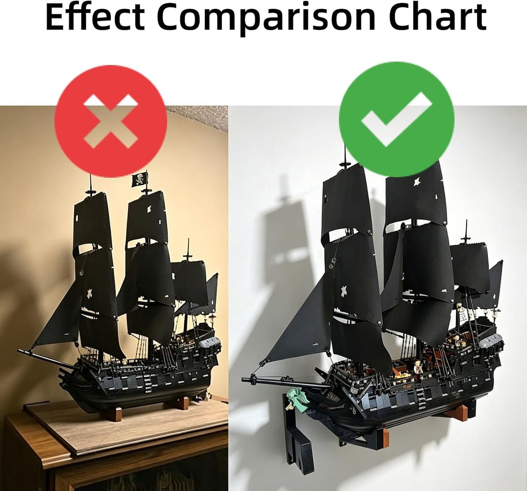 Wall Mount for LEGO Icons Captain Jack Sparrow's Pirate Ship 10365